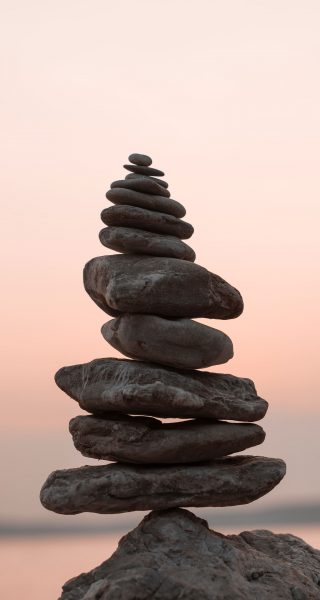 A picture of balancing rocks on top of each another