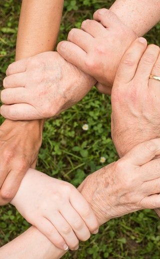 hands holding other hands