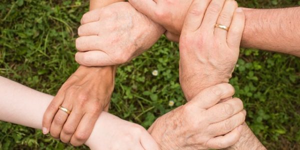 hands holding other hands